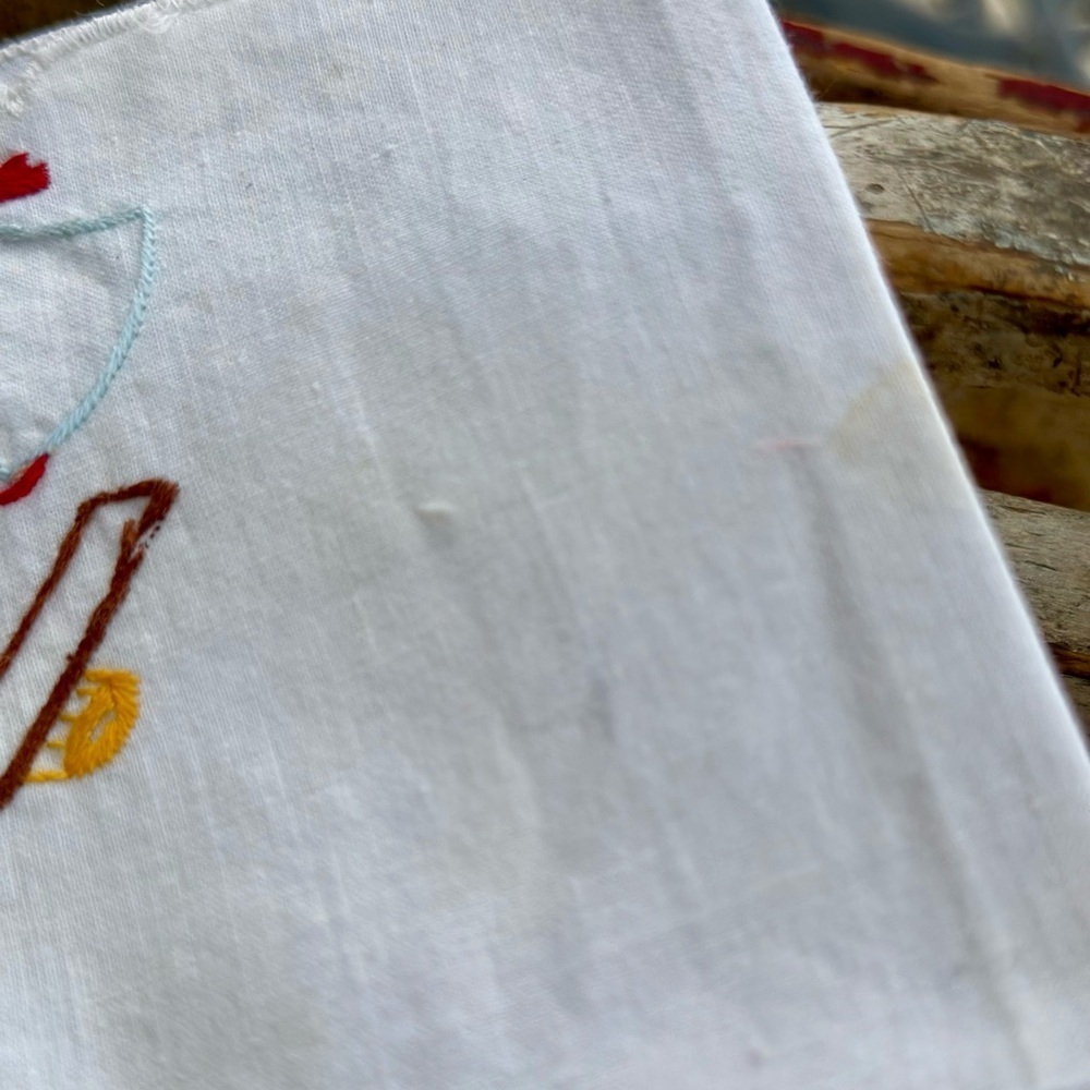 3 Vintage Embroidered Handkerchiefs - Picture 6 of 8